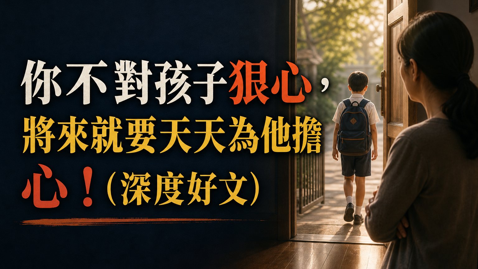 你不對孩子狠心， 將來就要天天為他擔心！(深度好文)