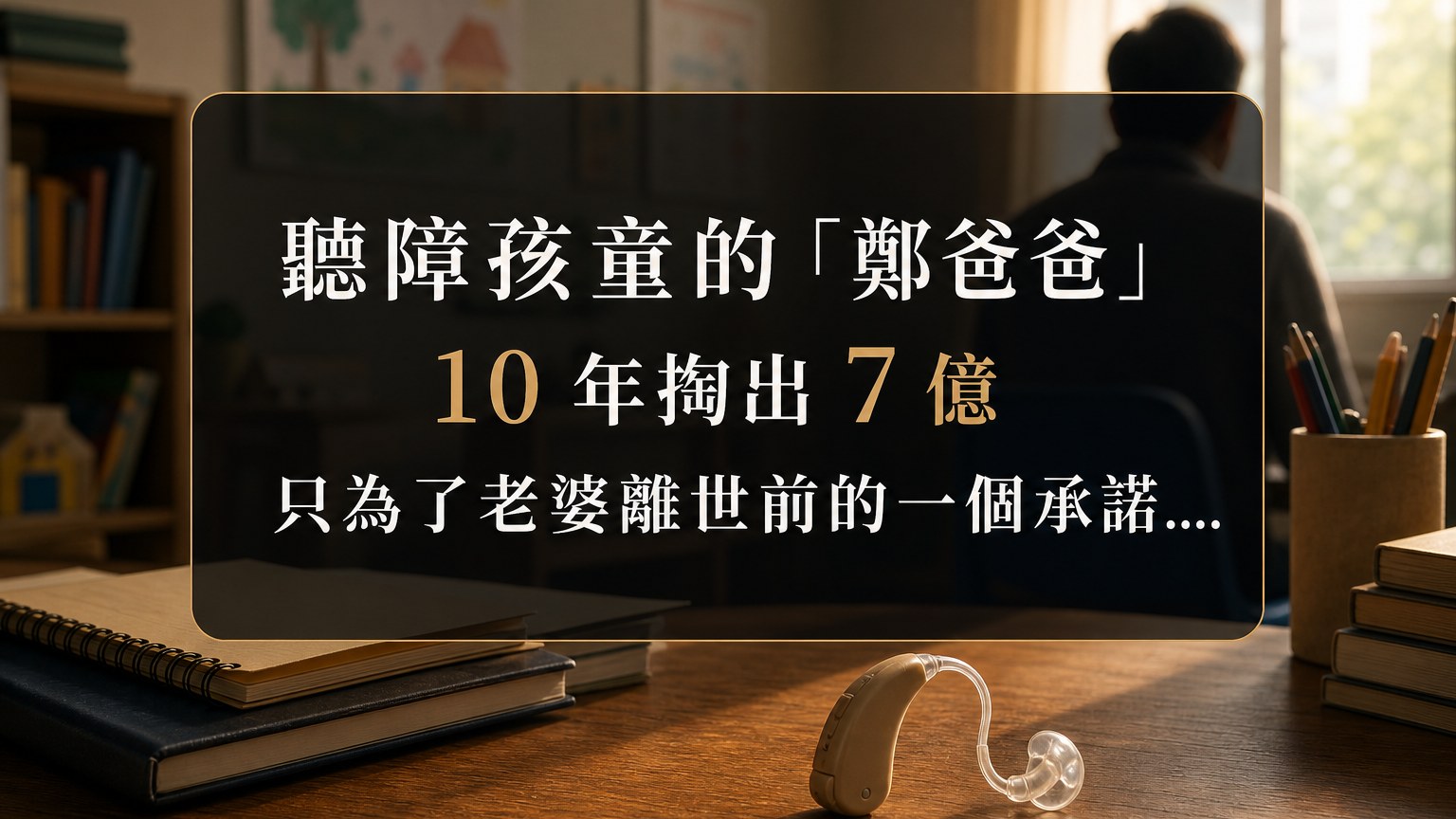 聽障孩童的「鄭爸爸」 10 年掏出 7 億，只為了老婆離世前的一個承諾…