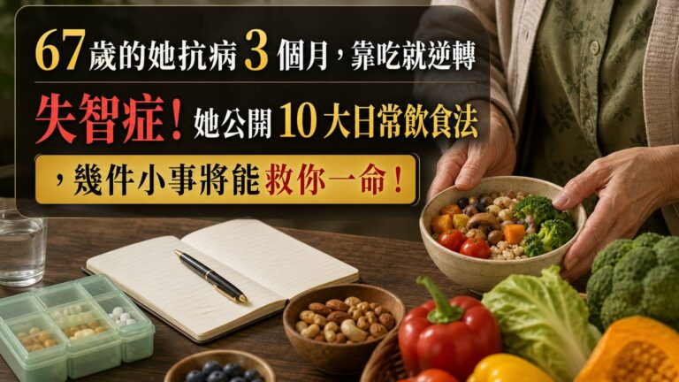 67歲的她抗病 3 個月，靠吃就逆轉 失智症！她公開 10 大日常飲食法，幾件小事將能救你一命！