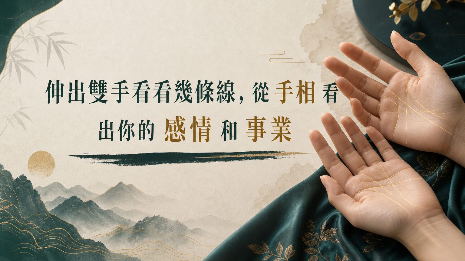 伸出雙手看看幾條線，從 手相 看出你的 感情 和 事業