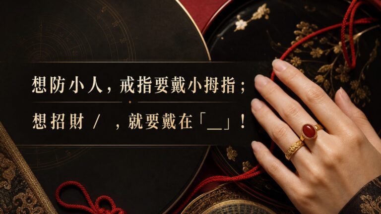 想防小人，戒指要戴小拇指；想招財，就要戴在「＿」！