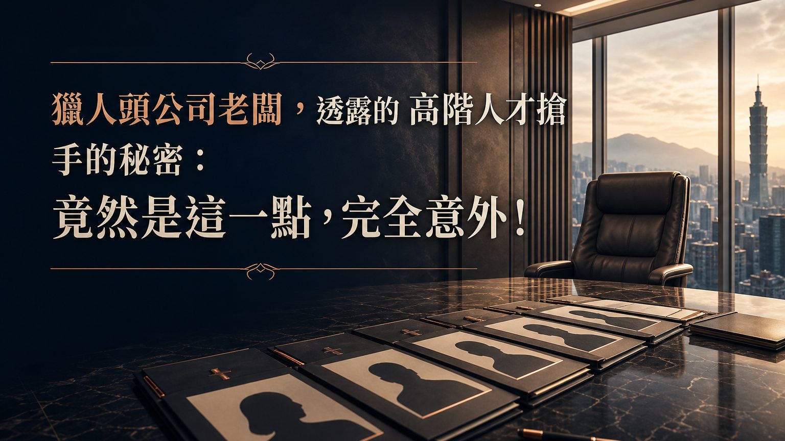 獵人頭公司老闆，透露的 高階人才搶手的秘密： 竟然是這一點，完全意外！