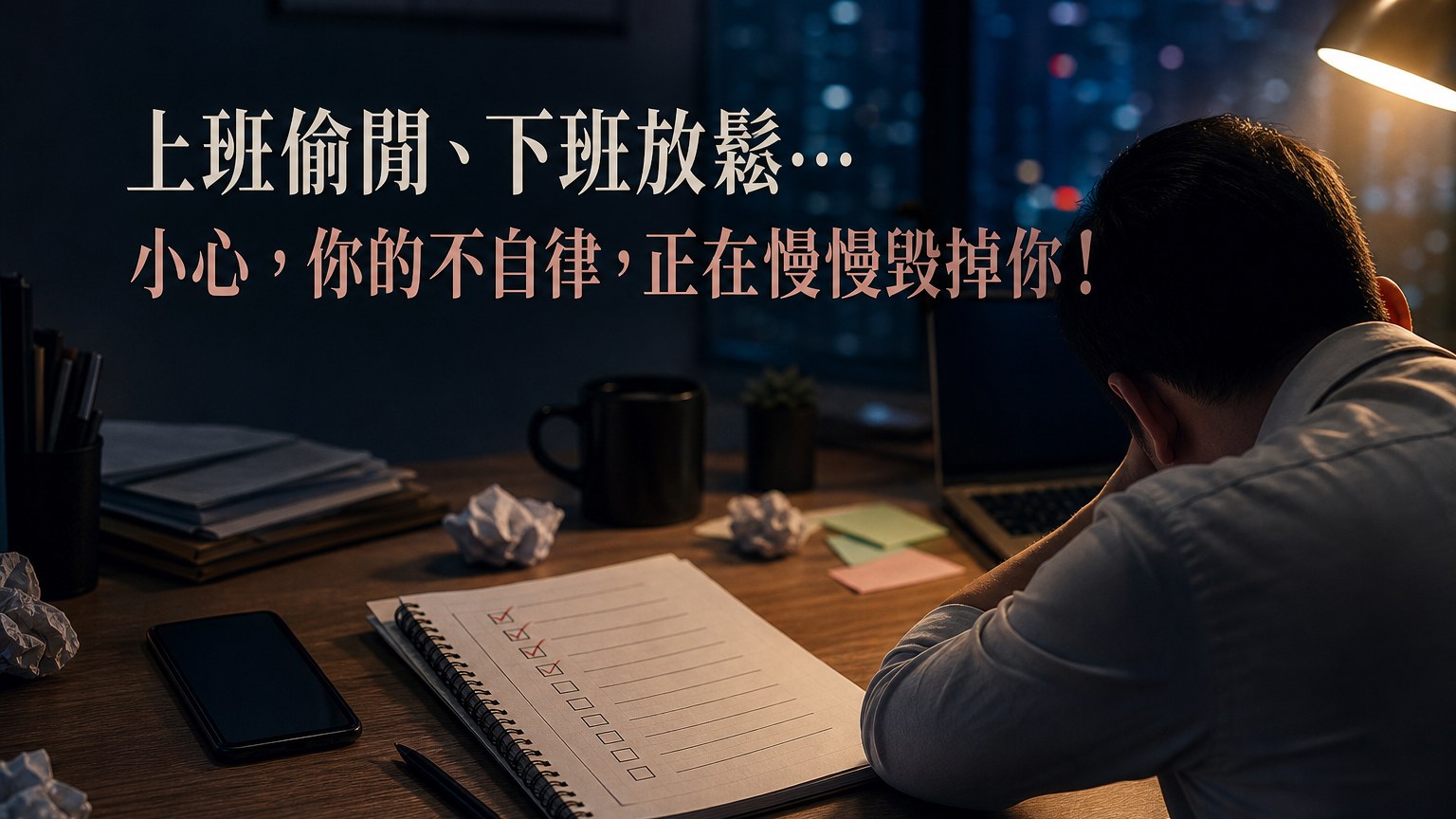 上班偷閒、下班放鬆…小心，你的不自律，正在慢慢毀掉你！