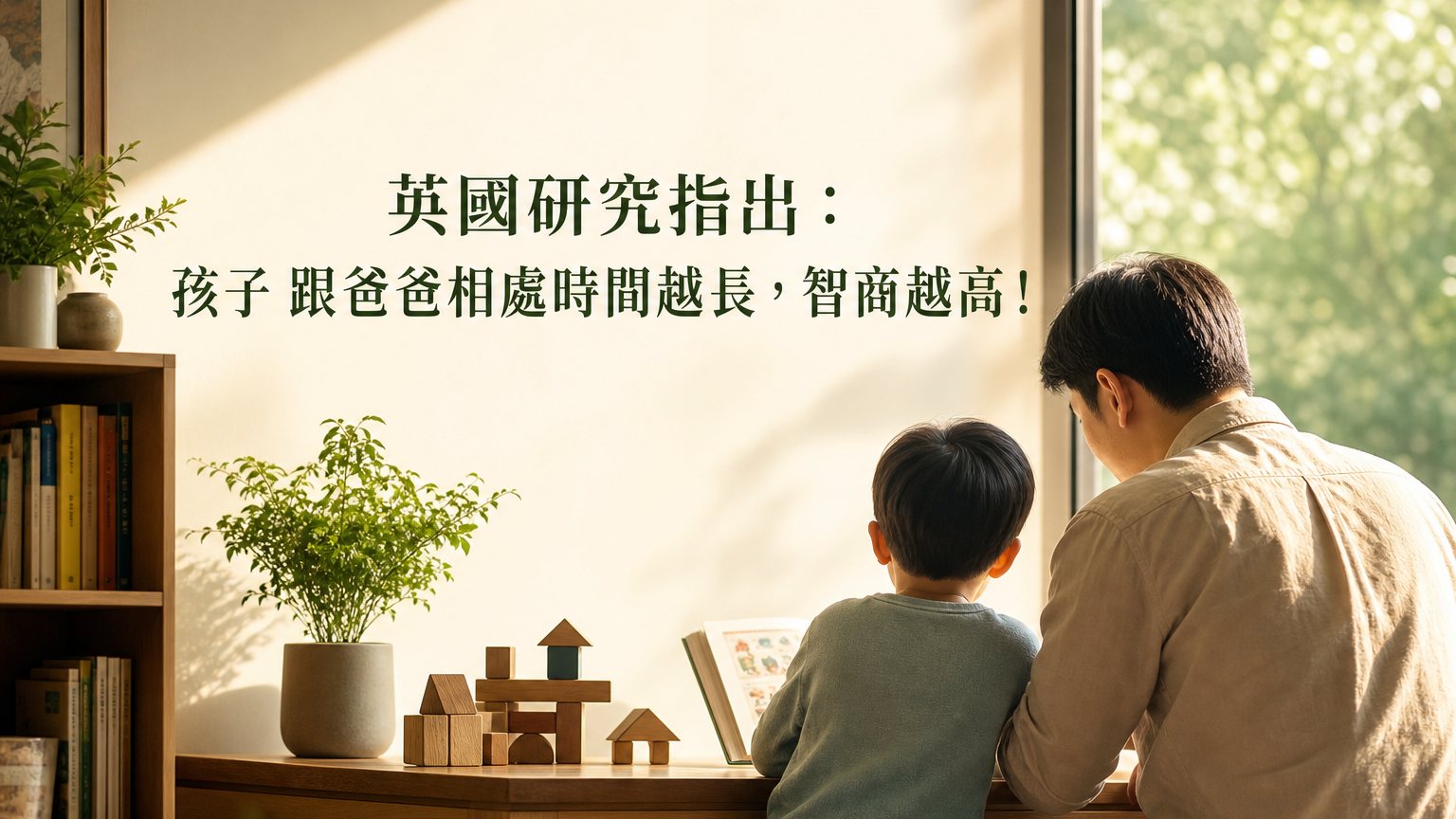 英國研究指出：孩子 跟爸爸相處時間越長，智商越高！