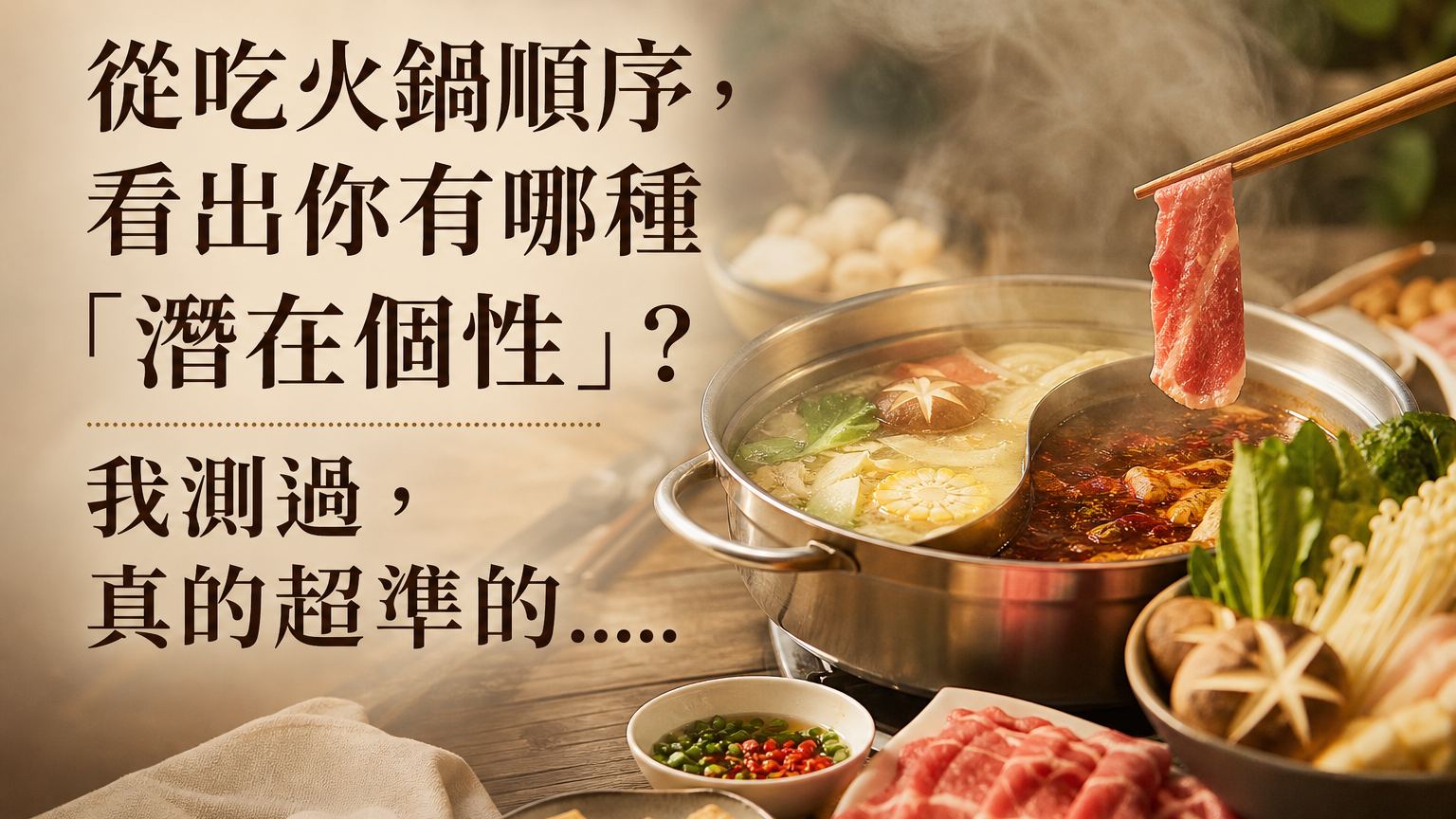從吃火鍋順序，看出你有哪種「潛在個性」？我測過，真的超準的….