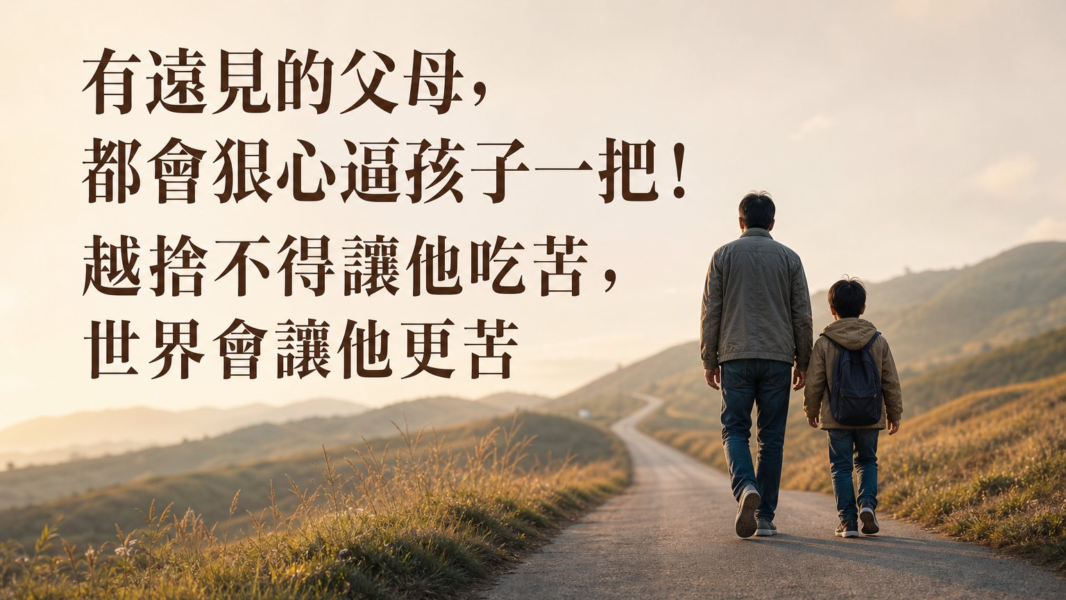 有遠見的父母，都會狠心逼孩子一把！越捨不得讓他吃苦，世界會讓他更苦