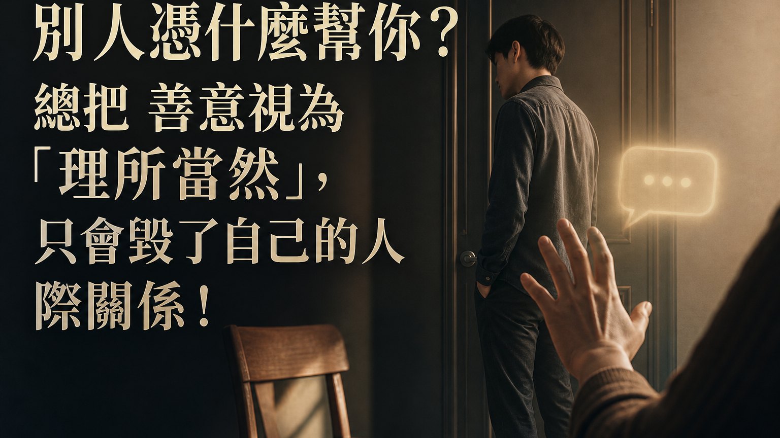 別人憑什麼幫你？總把 善意視為「理所當然」，只會毀了自己的人際關係！
