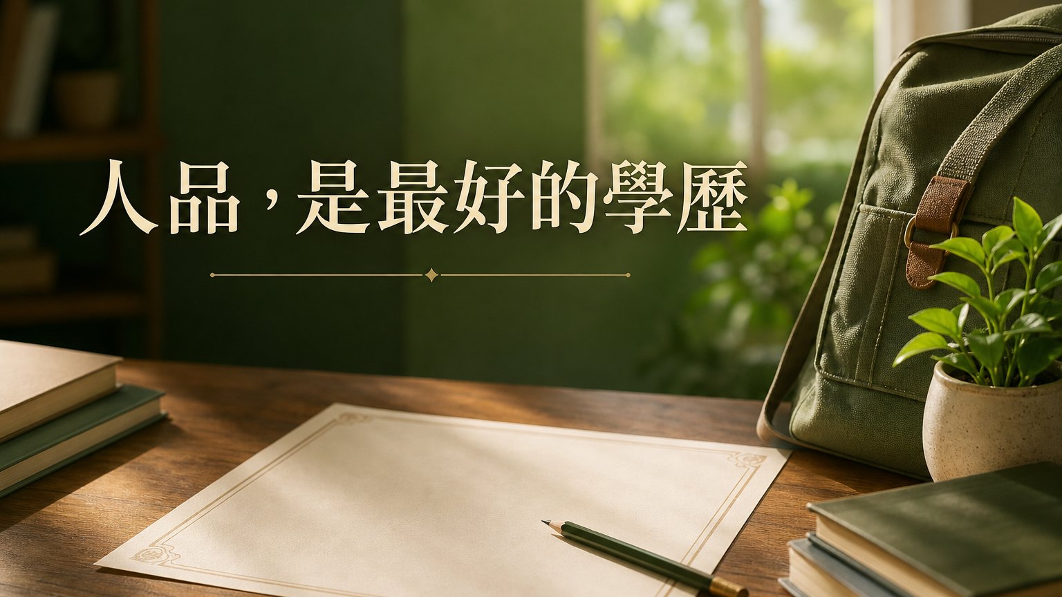 人品，是最好的學歷！比起考上台大，你必須先教會孩子懂「做人」，才能成大事！