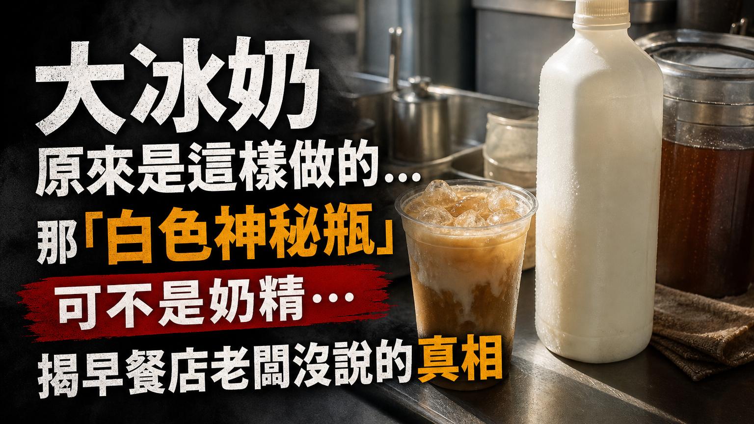 大冰奶原來是這樣做的…那「白色神祕瓶」可不是奶精…揭早餐店老闆沒說的真相