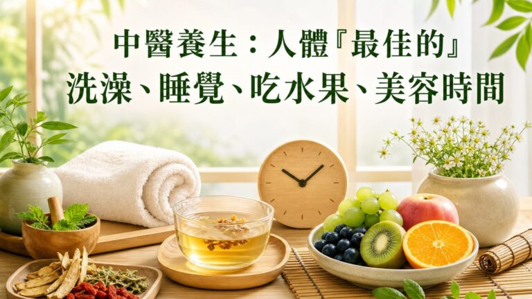中醫養生：人體『最佳的』洗澡、睡覺、吃水果、美容時間… 效果比平常好上 20 倍！