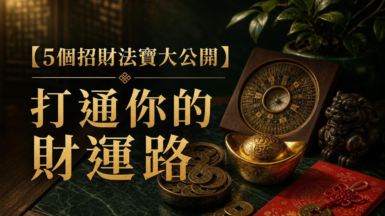 【5 個招財法寶 大公開】打通你的財運路，正財偏財 通通來！