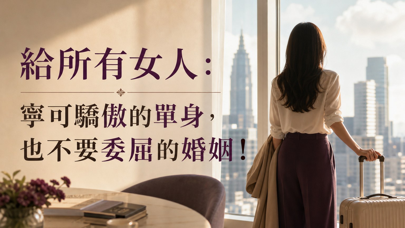 給所有女人：寧可驕傲的單身，也不要委屈的婚姻！