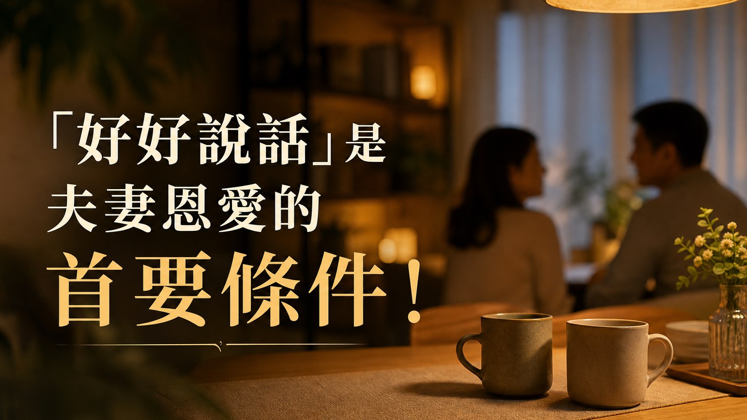 「好好說話」是夫妻恩愛的 首要條件！懂得 好好溝通的家庭，幸福感倍增…