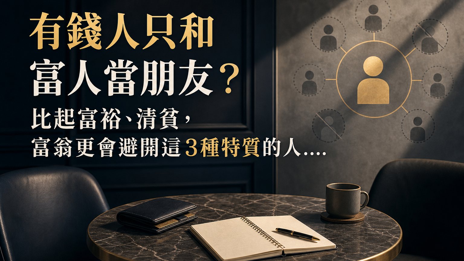 有錢人只和富人當朋友？比起富裕、清貧，富翁更會避開這３種特質的人…