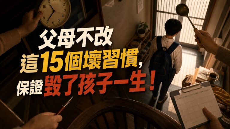 父母不改這 15 個壞習慣，保證 毀了孩子一生！