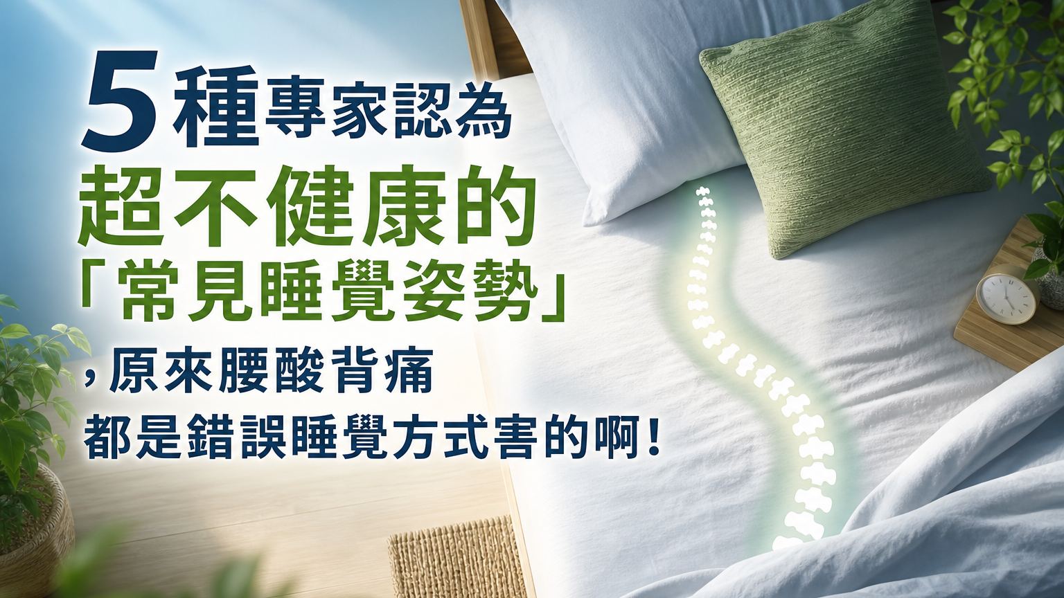 5 種專家認為超不健康的「常見睡覺姿勢」，原來 腰酸背痛 都是錯誤睡覺方式害的啊！
