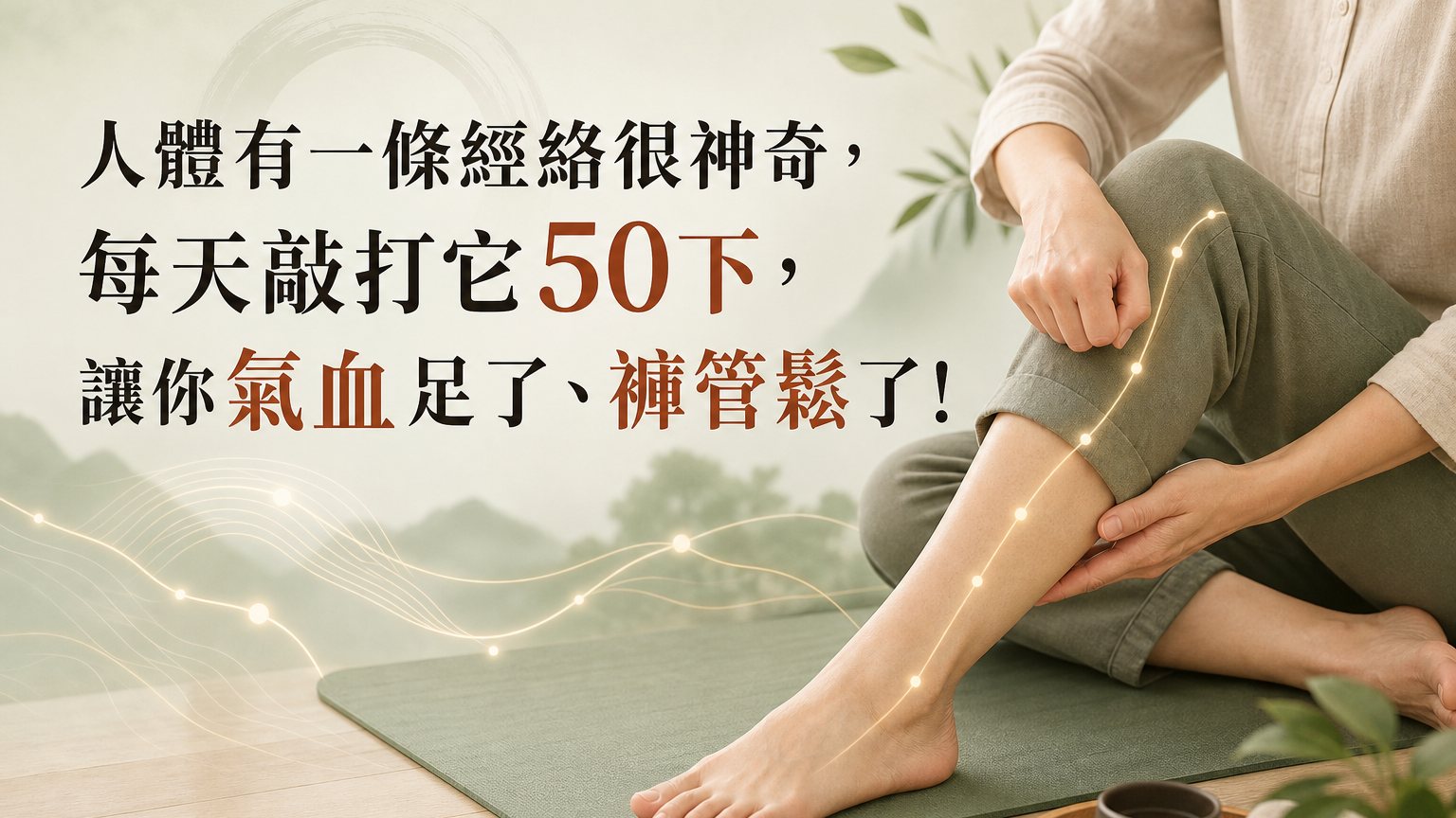 (缺圖)人體有一條經絡很神奇，每天敲打它50 下，讓你氣血足了、褲管鬆了！想減肥的人一定要看看!