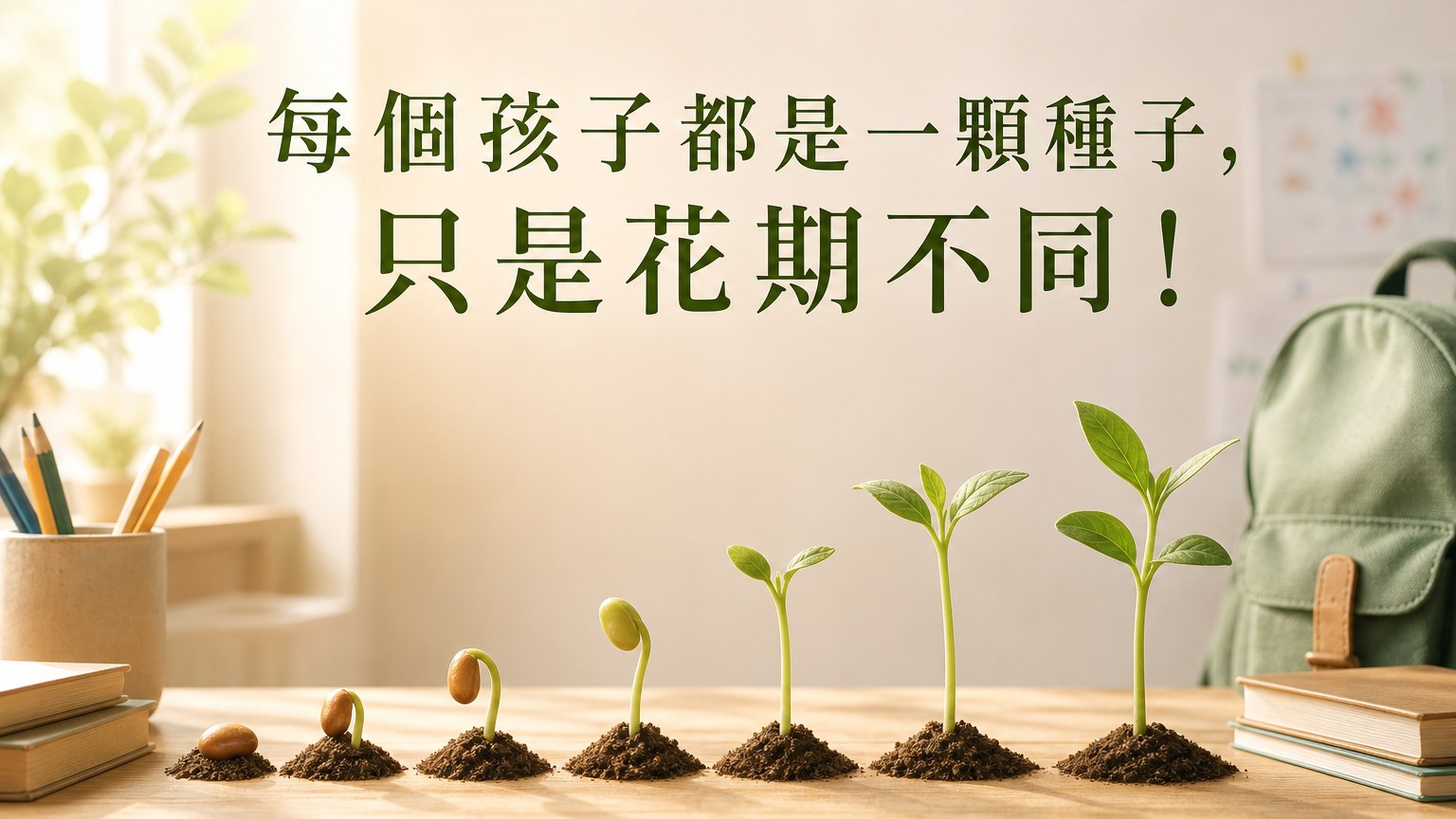 每個孩子都是 一顆種子，只是花期不同！一位老師給天下父母 最真誠的教育提醒（值得一看）