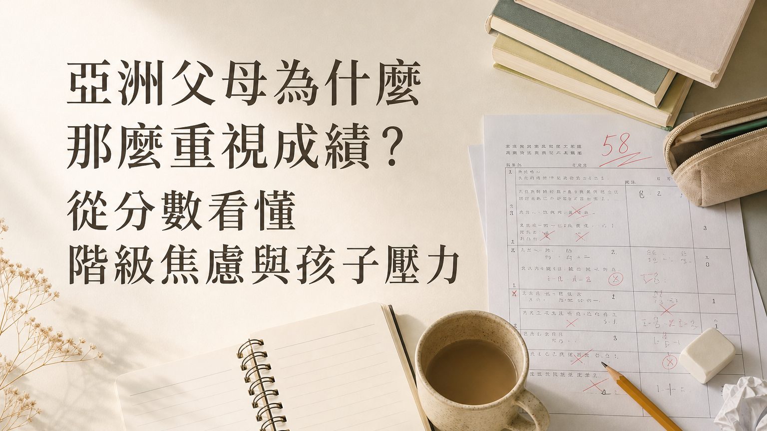 【亞洲父母】為什麼那麼重視成績？從分數看懂階級焦慮與孩子壓力