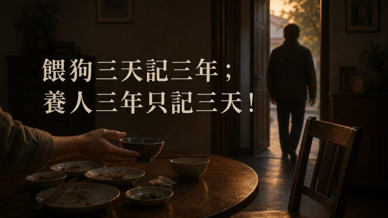 【深度好文】餵狗三天記三年；養人三年只記三天！我也默默看了 3 遍…