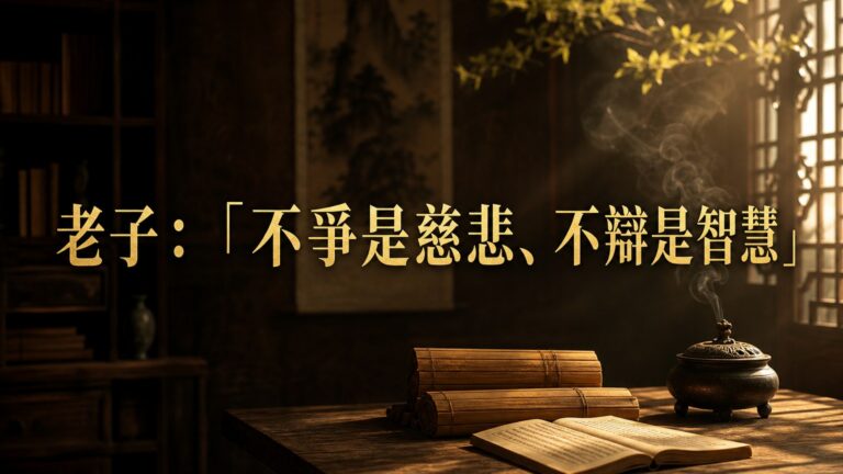 流傳千年的道理！老子：「不爭是慈悲、不辯是智慧」 (原來這才是聰明人阿…)