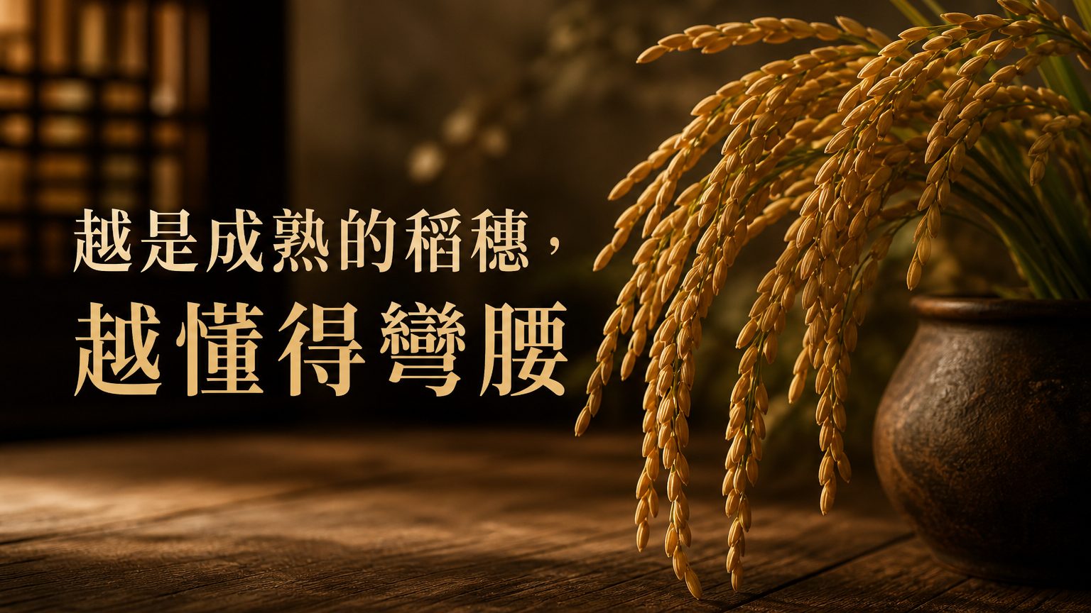 越是成熟的稻穗，越懂得彎腰…！ 45句人生體會，句句切入你心坎…
