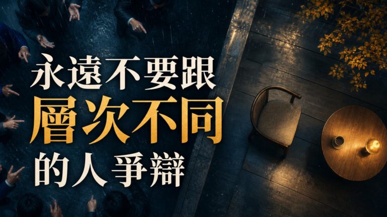 永遠不要跟 層次不同 的人爭辯！那只是在浪費你的時間
