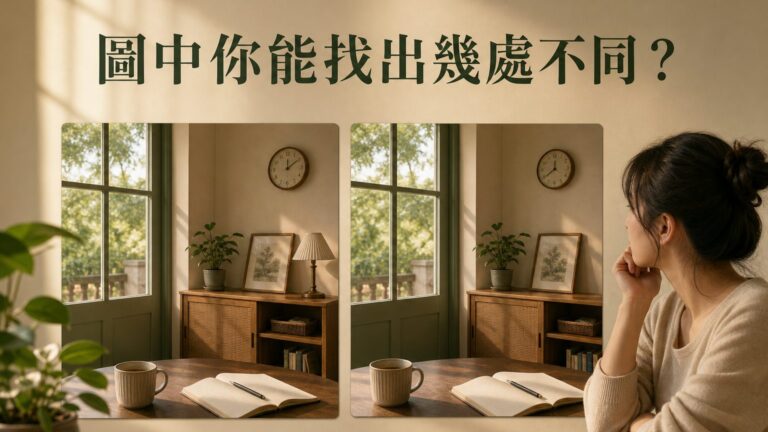 圖中你能找出幾處不同？測試出你的優缺點是什麼！超準！
