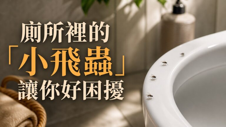 廁所裡的「小飛蟲」讓你好困擾…牠竟然還會傳染 病毒！簡單４步驟 讓他徹底消失…