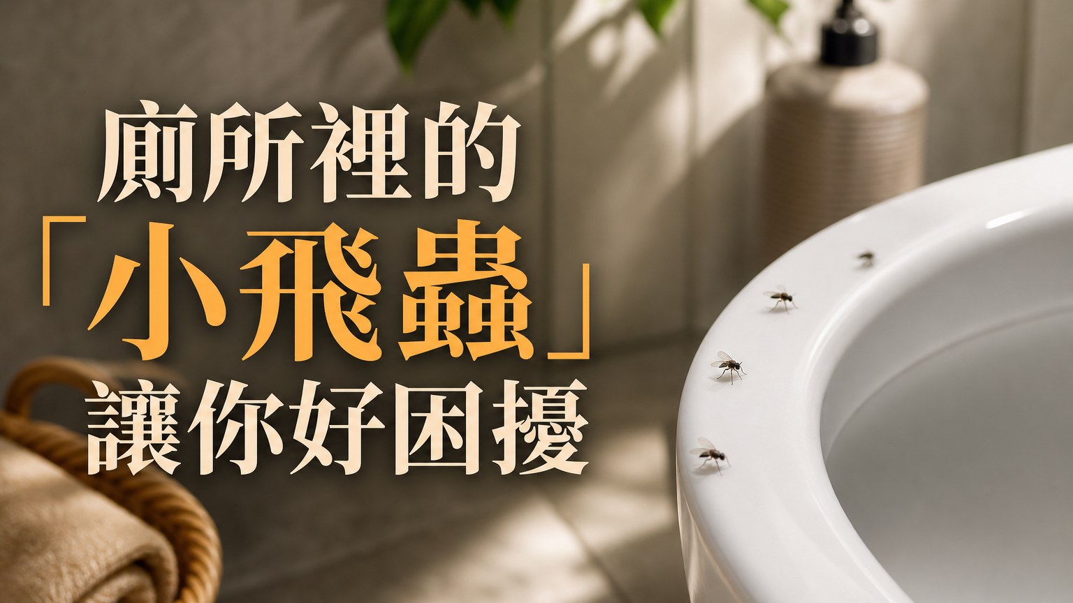 廁所裡的「小飛蟲」讓你好困擾…牠竟然還會傳染 病毒！簡單４步驟 讓他徹底消失…