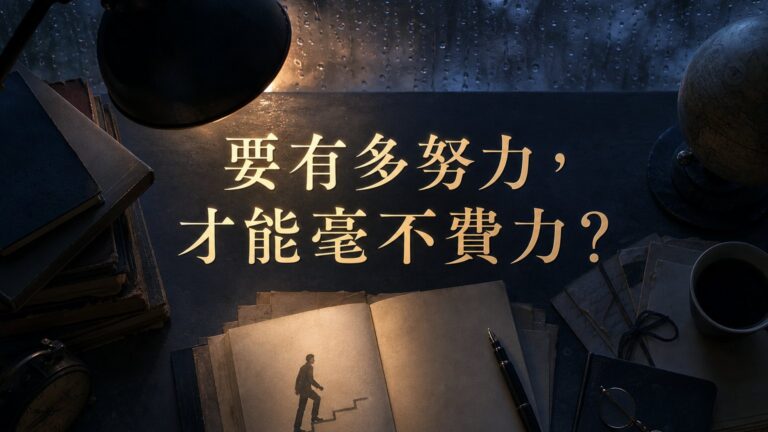蔡康永：我要有多努力，才能看起來毫不費力