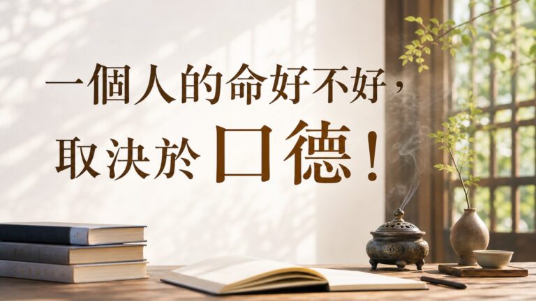 一個人的命好不好，取決於 口德！