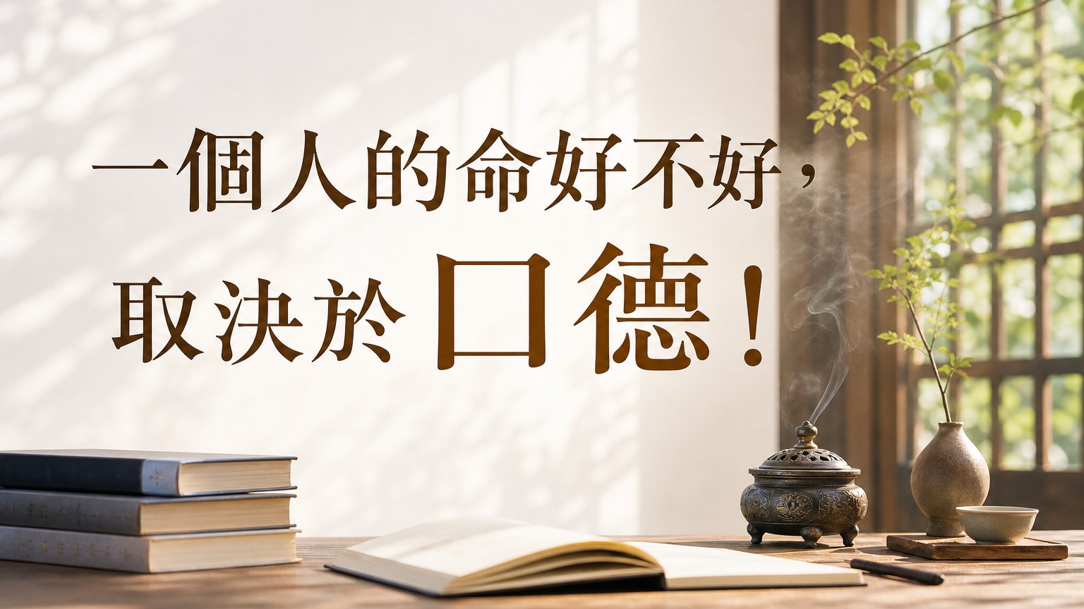 一個人的命好不好，取決於 口德！