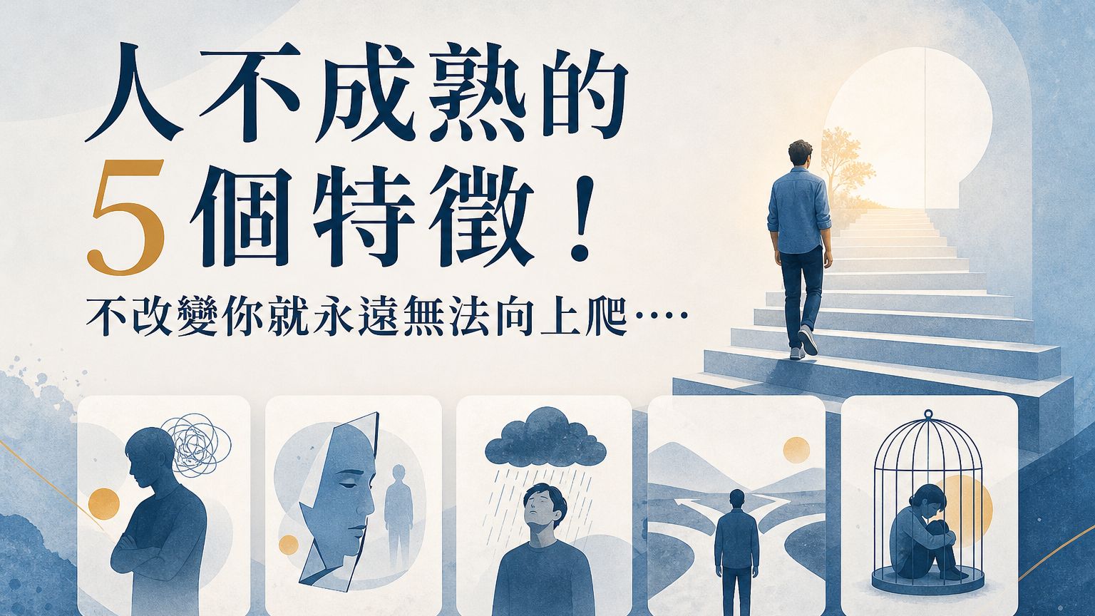 人不成熟的 5 個特徵！不改變你就永遠無法向上爬…