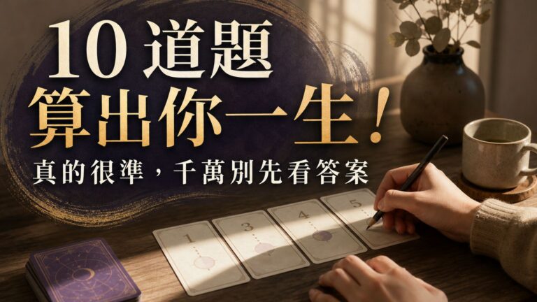 10 道題 算出你一生！真的很準，千萬別先看答案…