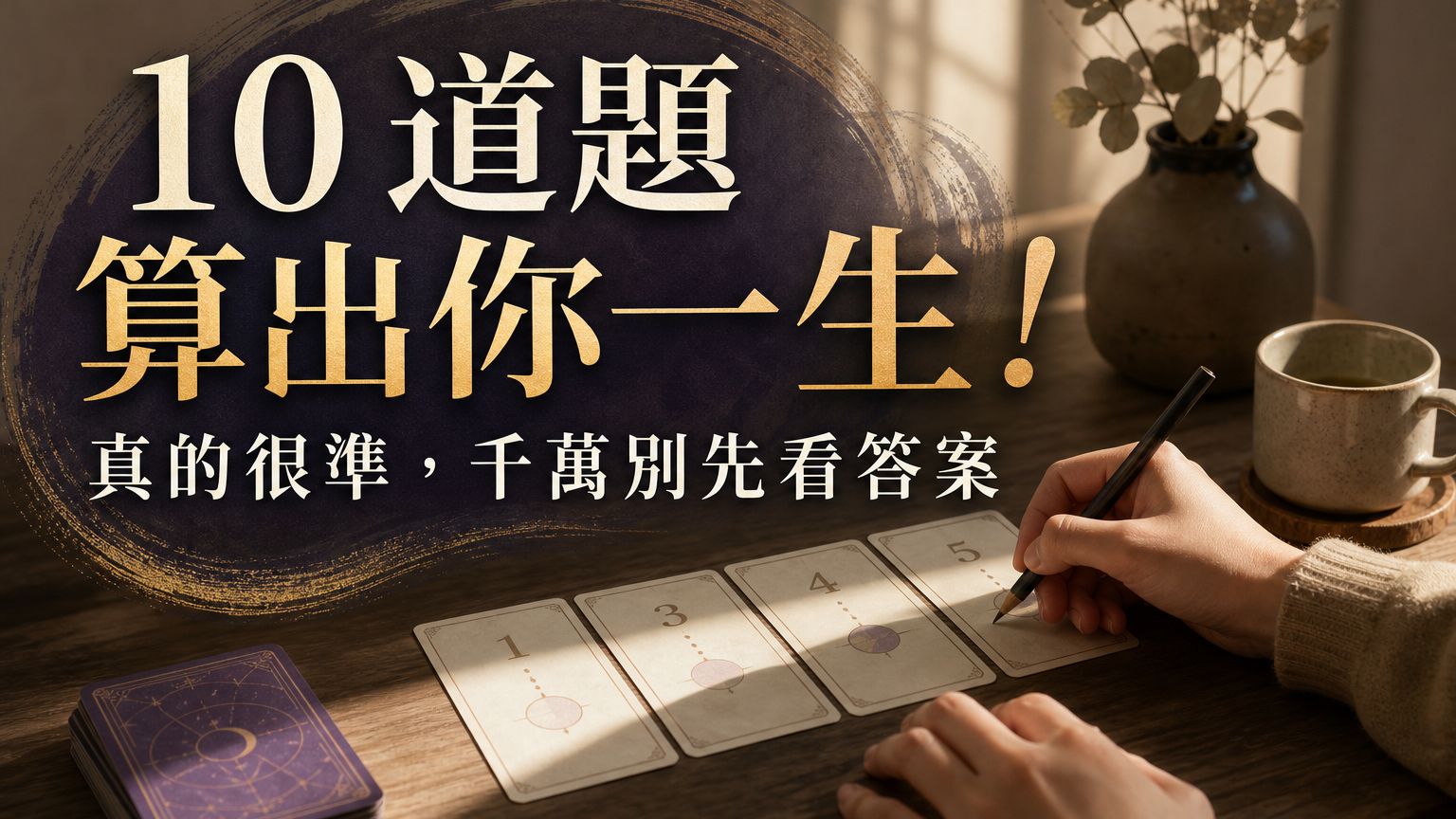 10 道題 算出你一生！真的很準，千萬別先看答案…