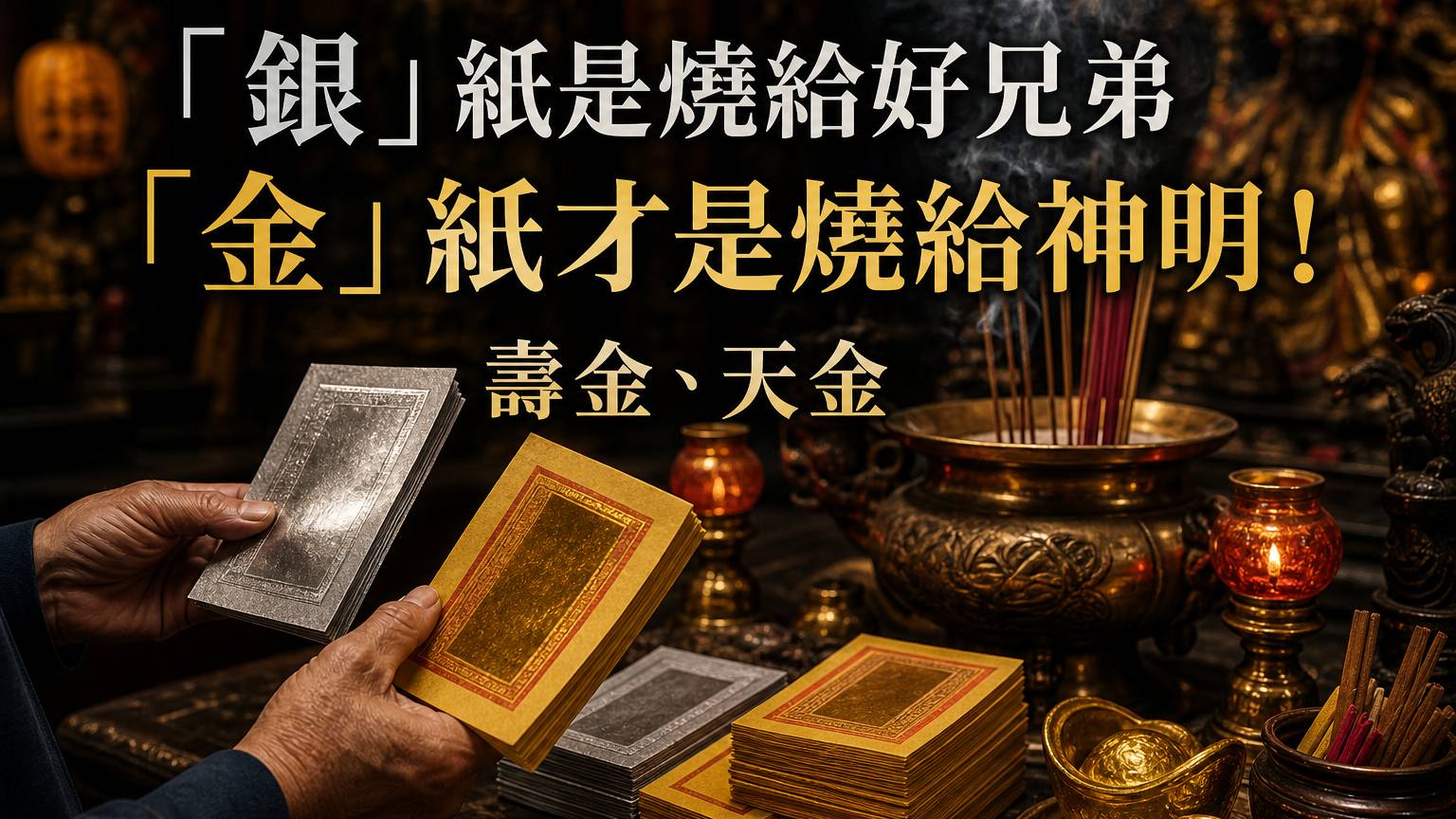 「銀」紙是燒給好兄弟 「金」紙才是燒給神明！壽金、天金…燒錯紙錢，對神明可是大不敬