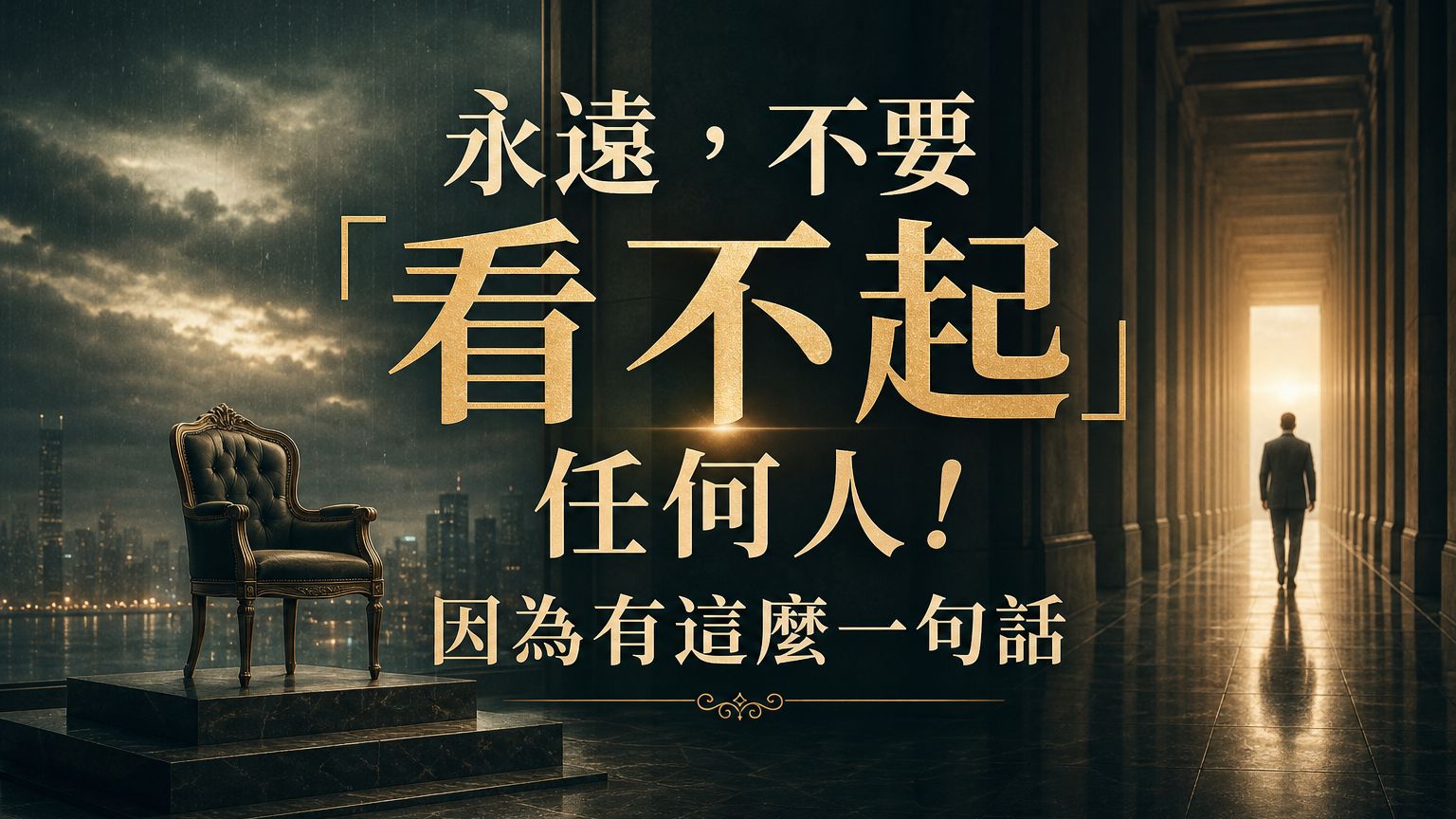 永遠，不要「看不起」任何人！ 因為有這麼一句話…「囂張沒落魄的久 」！