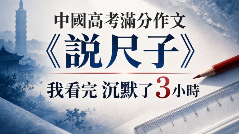中國高考滿分作文《說尺子》 我看完 沉默了 3小時….