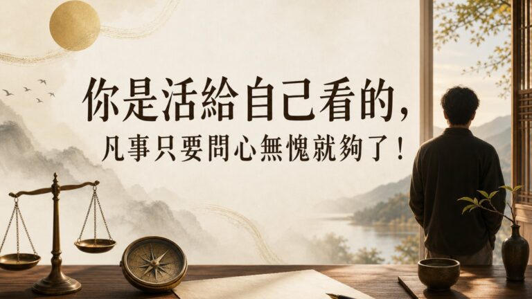你是活給自己看的， 凡事只要問心無愧就夠了！每個人心裡都需要明白的幾句話…