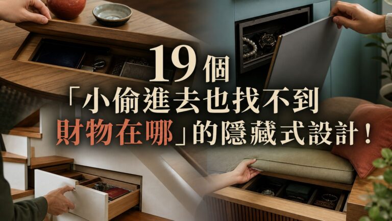19 個「小偷進去也找不到財物在哪」的隱藏式設計！這才是藏東西 的最高境界