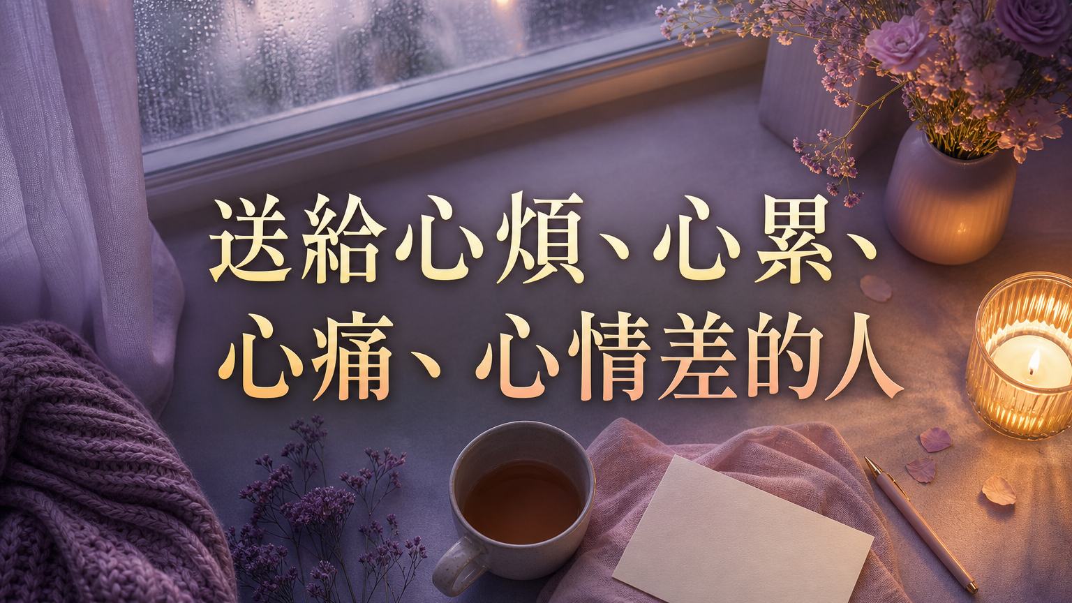 送給心煩、心累、心痛、心情差的人…