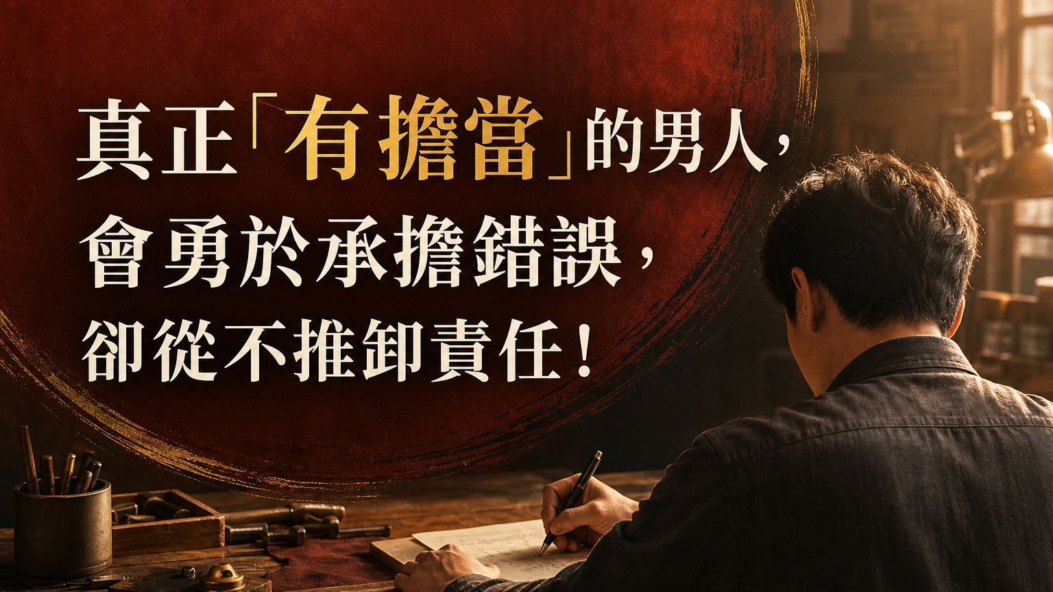 真正「有擔當」的男人，會勇於承擔錯誤，卻從不推卸責任！