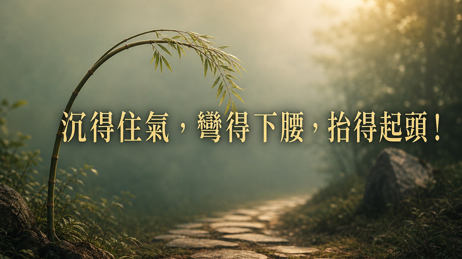 沉得住氣，彎得下腰，抬得起頭！讓你 領悟人生 的 6 句話，終生受用….