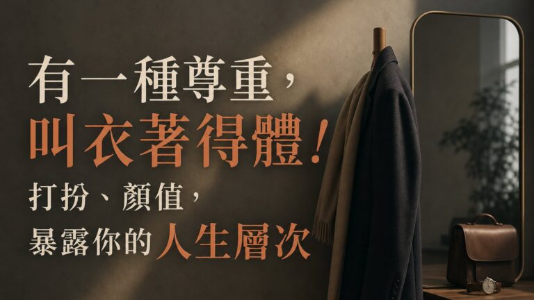有一種尊重，叫衣著得體！打扮、顏值，暴露你的 人生層次