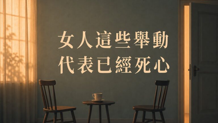 女人這些舉動就是對你 死心了！很多男人卻不懂…