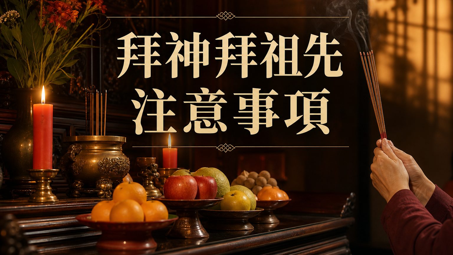 家中拜神、拜祖先 一定要「注意」的 11件事，可千萬別搞錯了！
