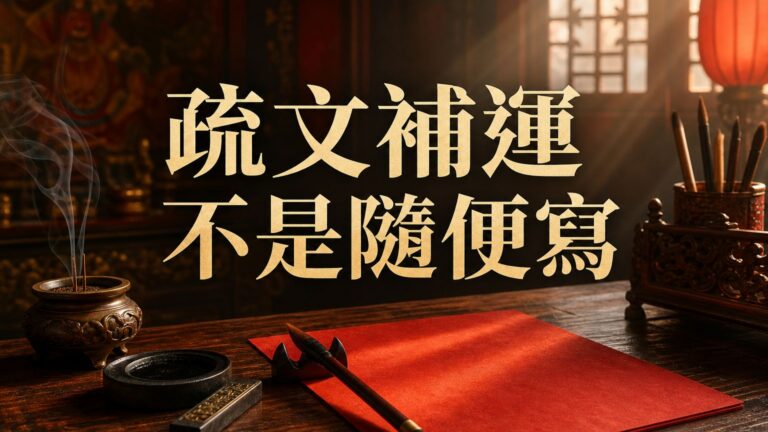 「不是隨便寫張疏文，補運就有效果…」讓問神達人 王崇禮告訴你，補運必知４秘訣！