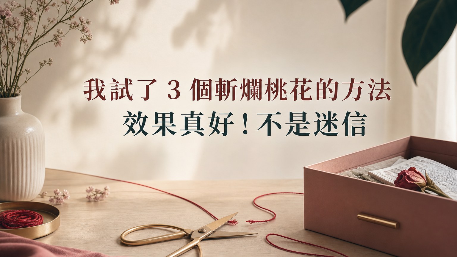 我試了 3 個斬『爛桃花』的方法，效果真好！不是迷信 … 請拿筆抄起來（立馬收藏）