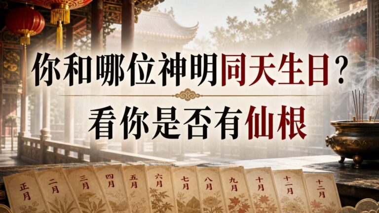 「你和哪位神明同天生日？」 看你是否有仙根，也看看你與哪位神明最有緣吧！